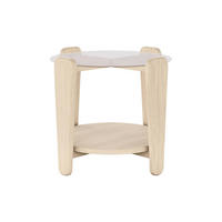 SOFFBORD i trä, glas  - ek Bianco, Klassisk, trä/glas (52/45cm) - Rowico