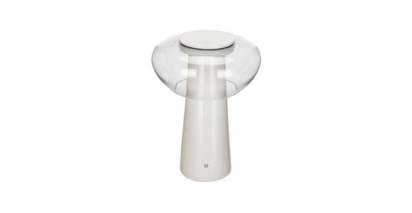 LED-TISCHLEUCHTE Daja 28/38,4 cm - Grau, Design, Glas/Keramik (28/38,4cm) - Dieter Knoll
