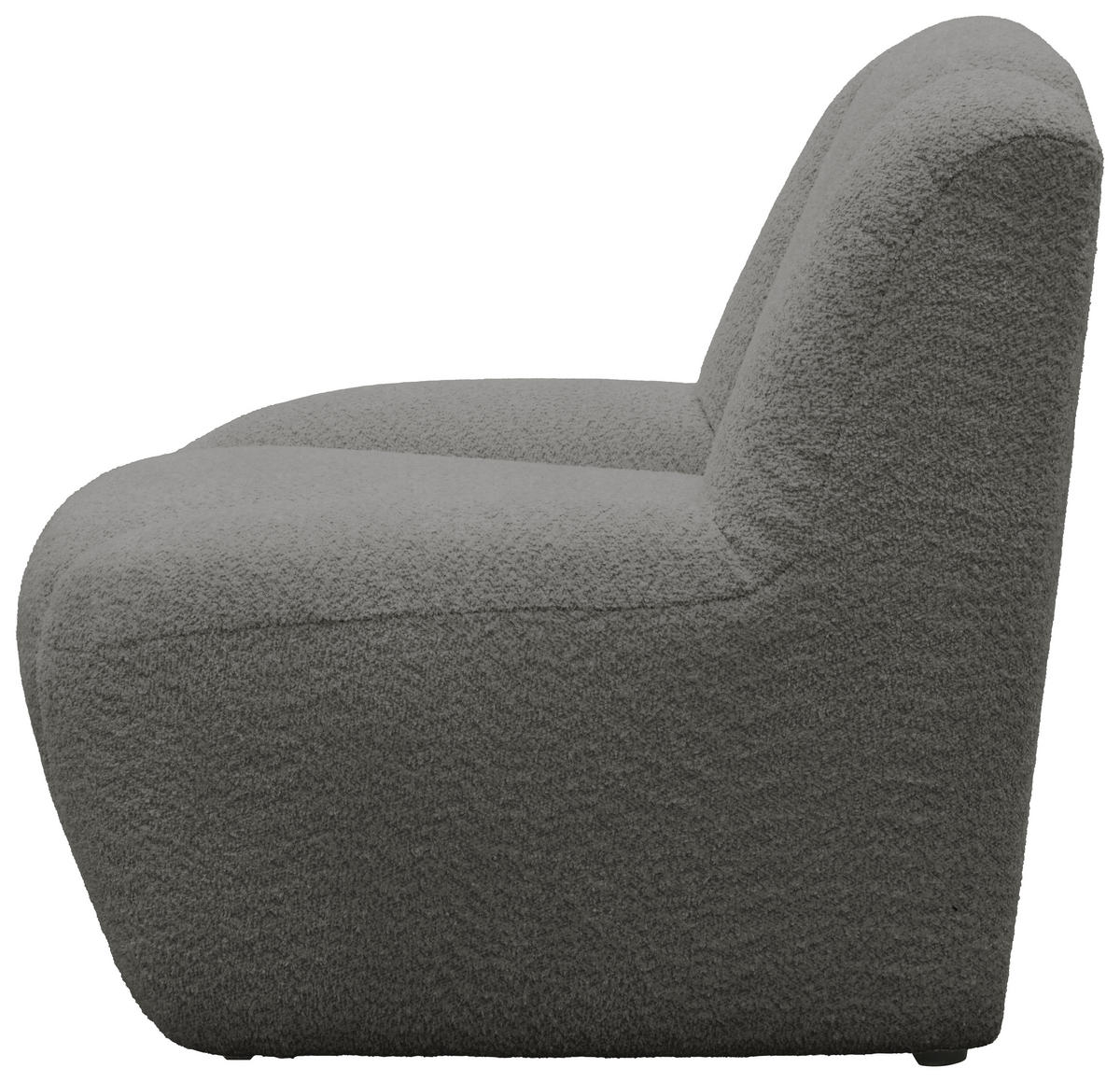 SESSEL in Chenille Graphitfarben  - Creme/Schwarz, MODERN, Kunststoff/Textil (77/82/93cm) - Livetastic