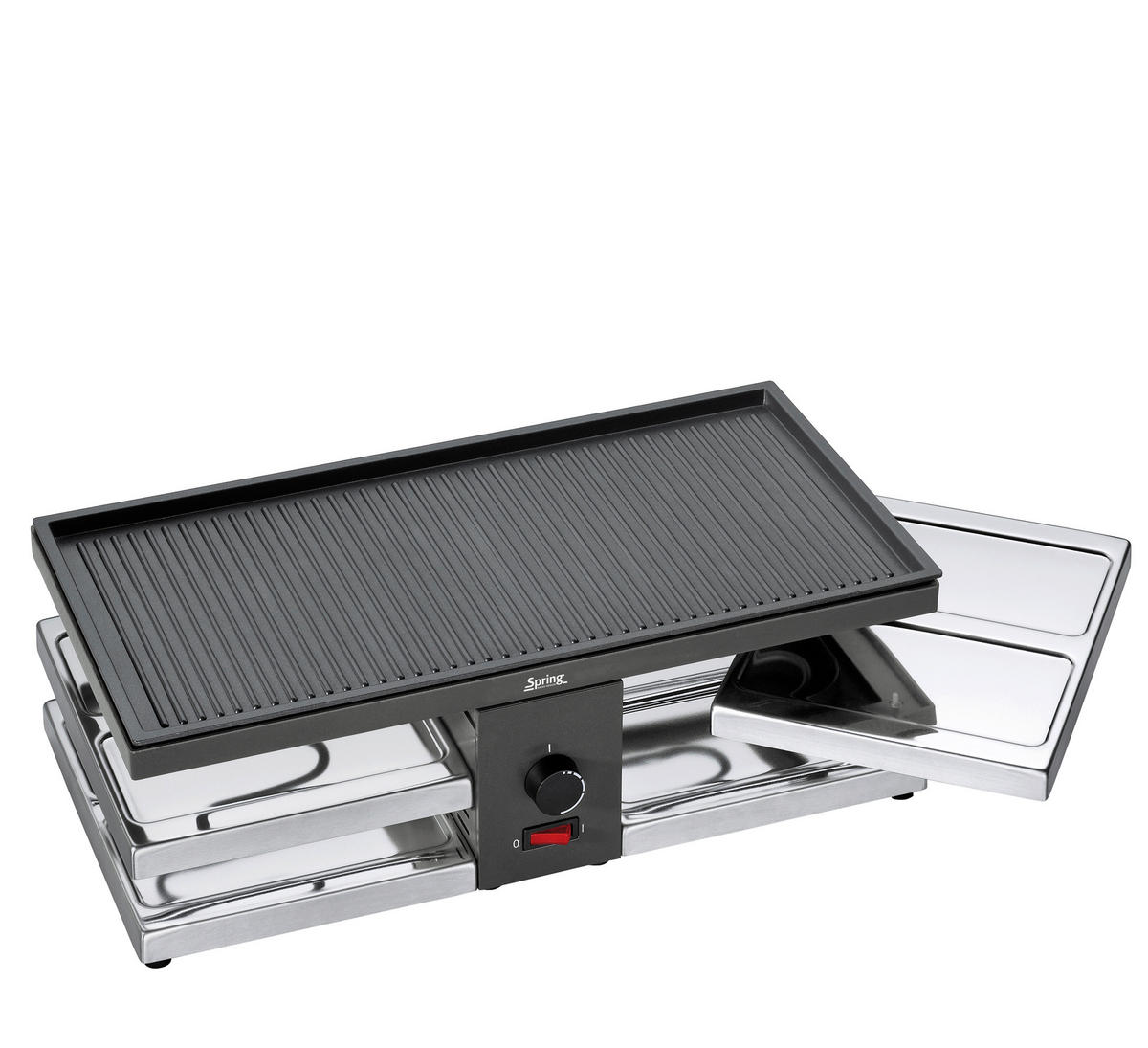 RACLETTE-GRILL Raclette8 FUN  - Schwarz, Basics, Metall (47/24/15,5cm) - Spring