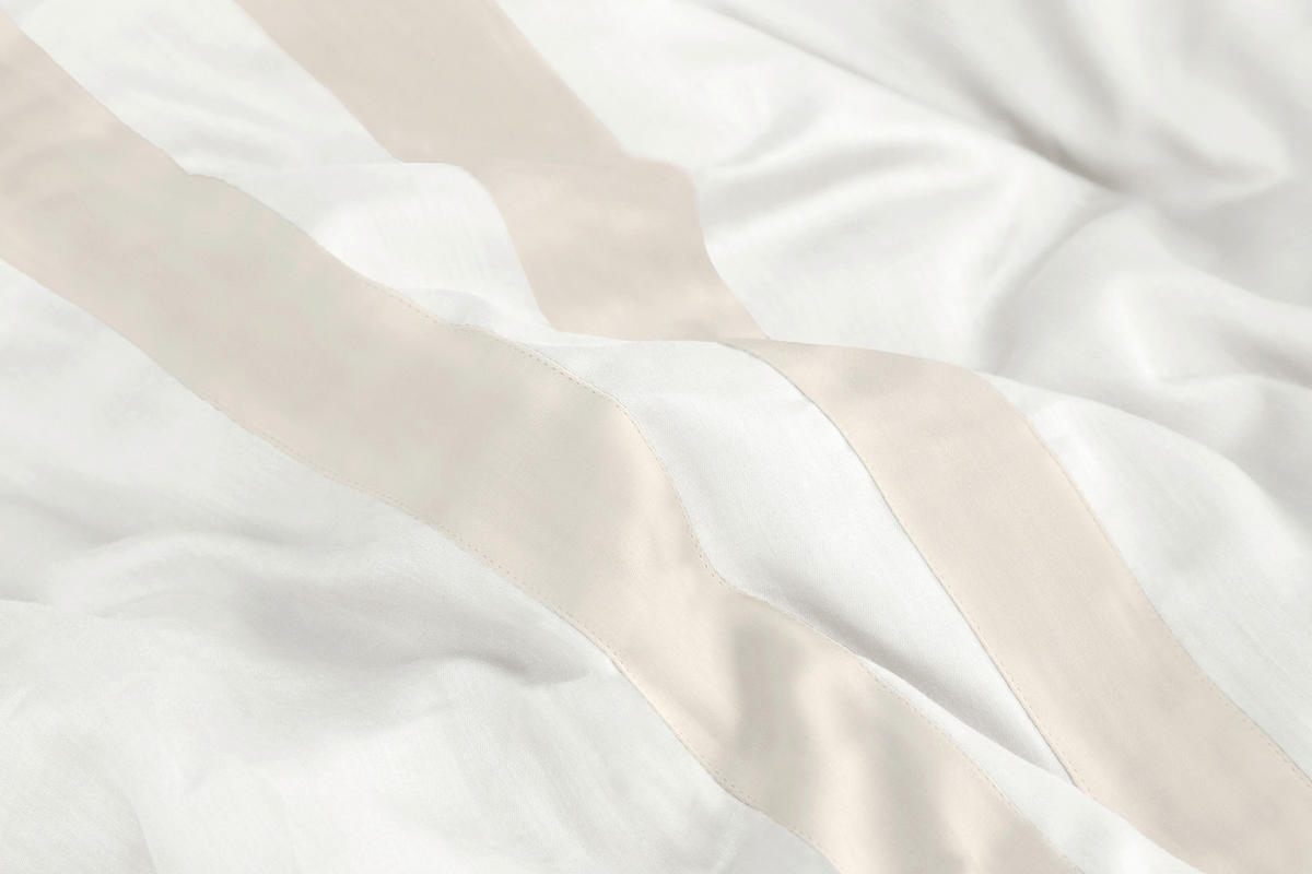 WENDEBETTWÄSCHE Marcel.Remus.Design - Son Vida weiß Satin 135/200 cm  - Beige/Weiß, Design, Textil (135/200cm)