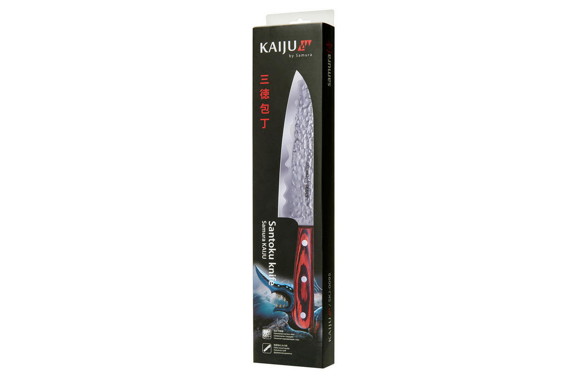 NOŽ SANTOKU  KAIJU 31/4,8/1,6 cm           jeklo - srebrne barve/rjava, Basics, kovina/les (31/4,8/1,6cm) - Samura