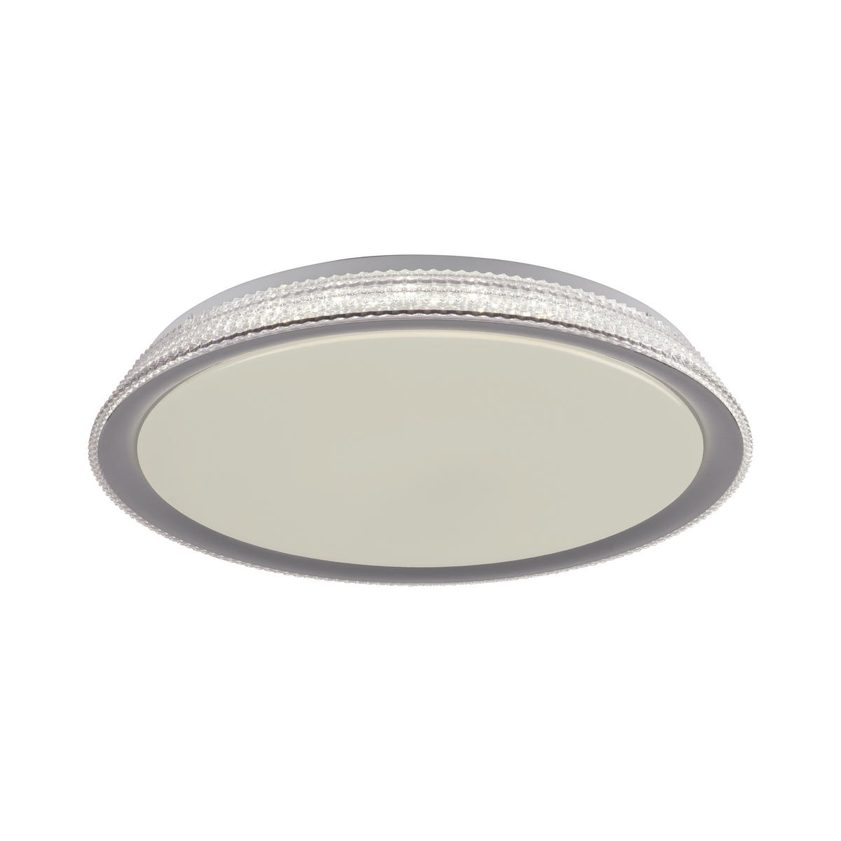 LED-DECKENLEUCHTE Lola Smart  Smart 51/51/9 cm   - Silberfarben/Weiß, Design, Kunststoff/Metall (51/51/9cm)