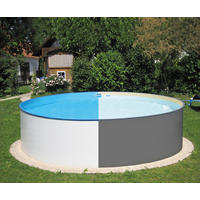 POOL STEELY ANTHRAZIT  - Anthrazit/Hellblau, Basics (18600l)