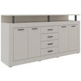 SIDEBOARD in 195/88/38 cm - Kaschmir/Anthrazit, Basics, Holzwerkstoff/Kunststoff (195/88/38cm) - Xora
