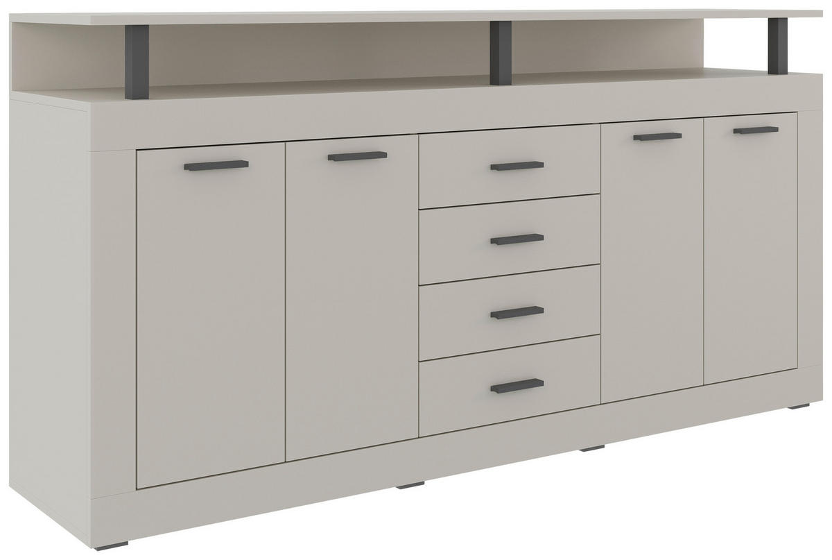 SIDEBOARD  in 195/88/38 cm  - Kaschmir/Anthrazit, Basics, Holzwerkstoff/Kunststoff (195/88/38cm) - Xora