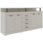 SIDEBOARD  in 195/88/38 cm  - Kaschmir/Anthrazit, Basics, Holzwerkstoff/Kunststoff (195/88/38cm) - Xora