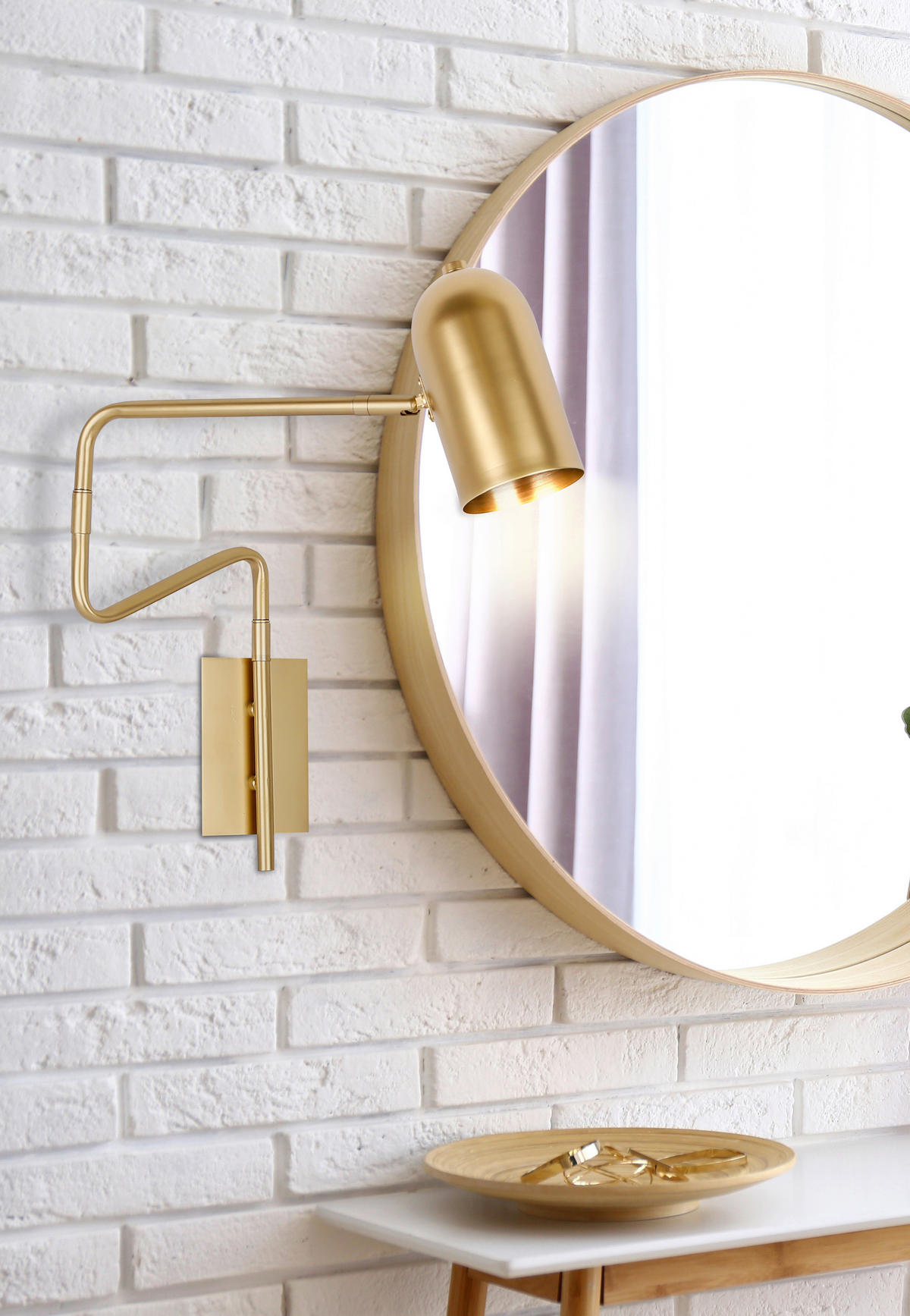 WANDLEUCHTE 8/51/39 cm   - Goldfarben, Basics, Metall (8/51/39cm)