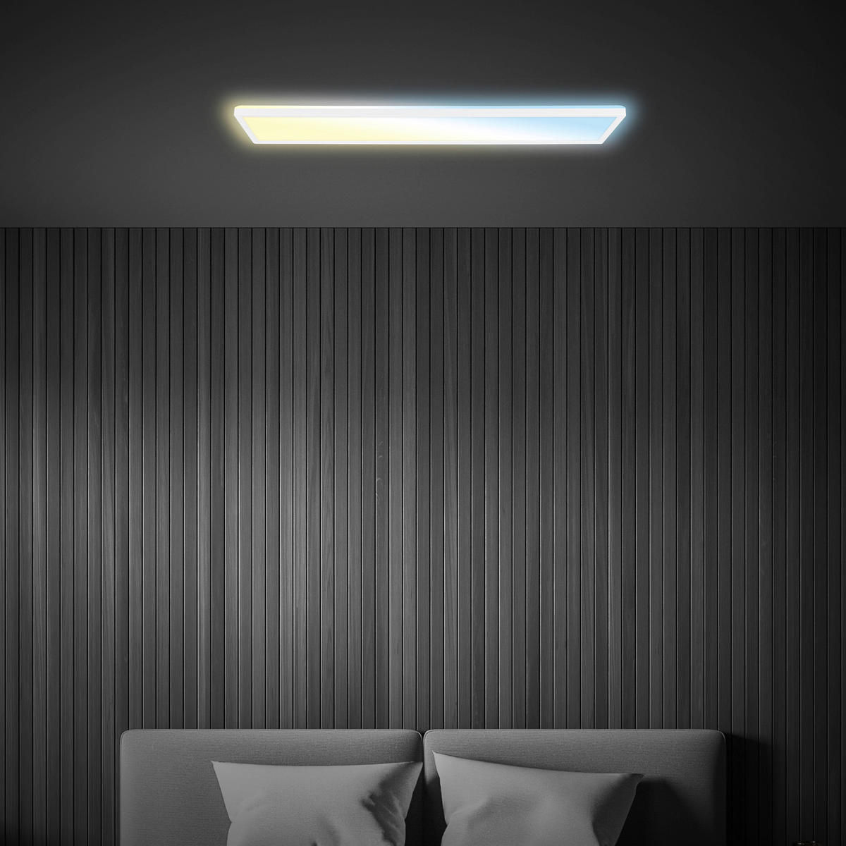 LED-PANEEL Slim 98/20/3 cm   - Weiß, Design, Kunststoff (98/20/3cm)