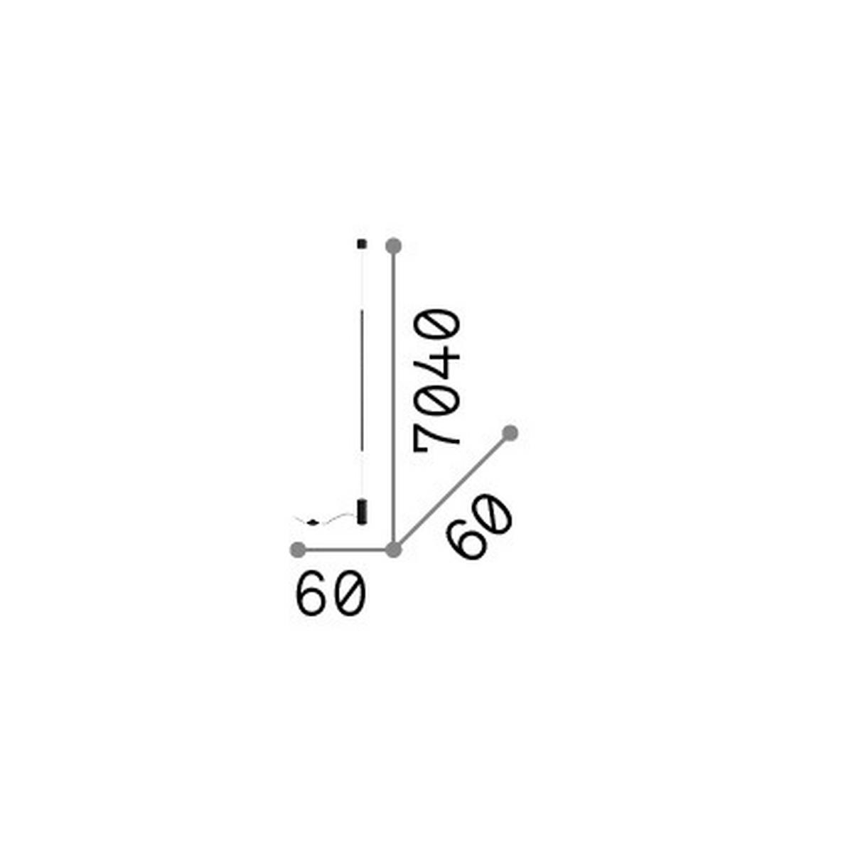 LED-WANDLEUCHTE 6/704 cm   - Schwarz, Design, Glas/Kunststoff (6/704cm) - Ideal Lux