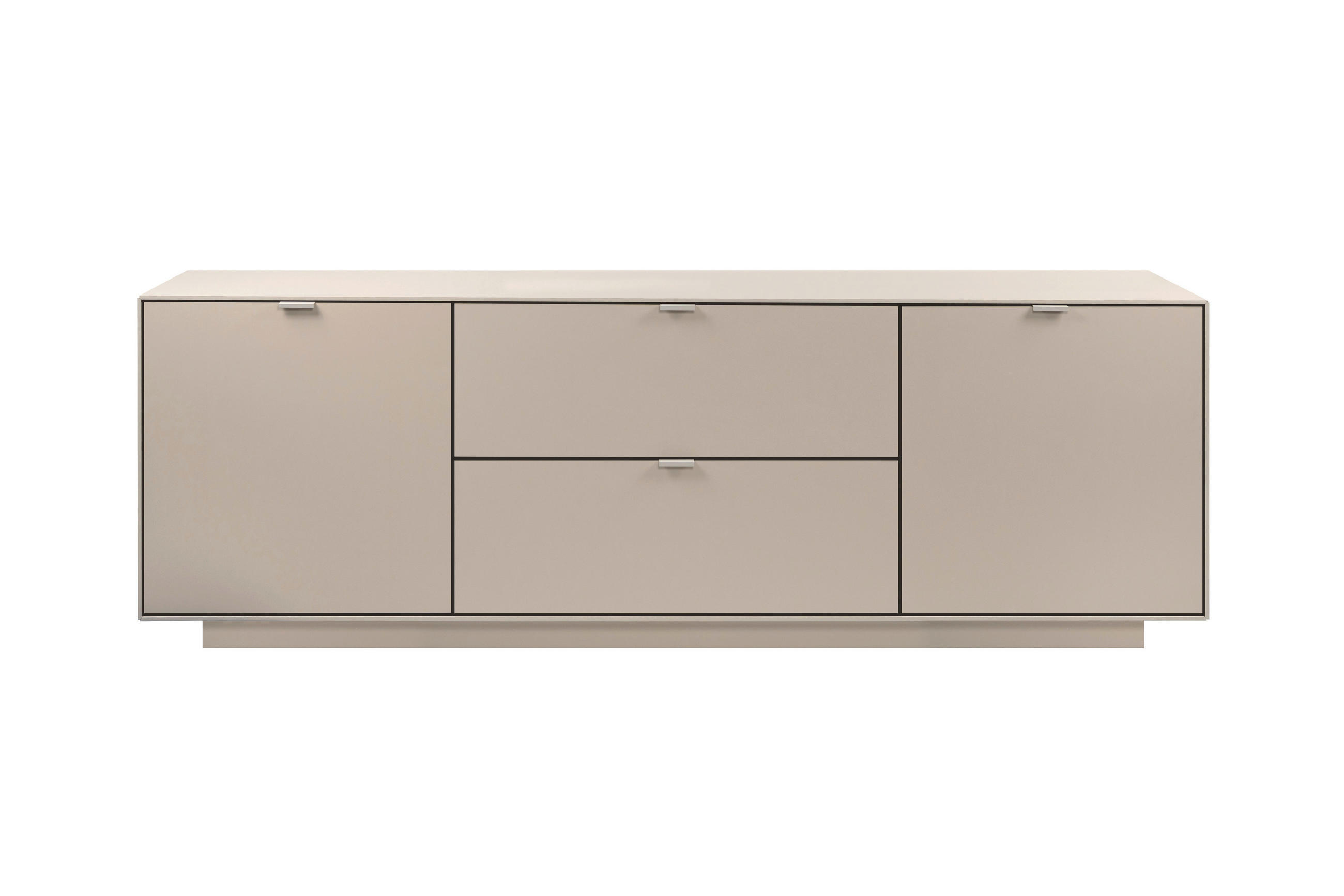 LOWBOARD Sofia  in 185/62/37,5 cm  - Sandfarben, Design, Holzwerkstoff/Kunststoff (185/62/37,5cm) - MID.YOU