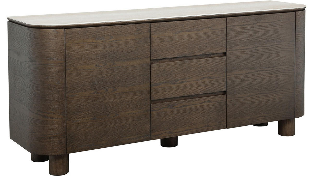 SIDEBOARD 180/80/45 cm  - beige/mörkbrun, Design, trämaterial/trä (180/80/45cm) - Best Price