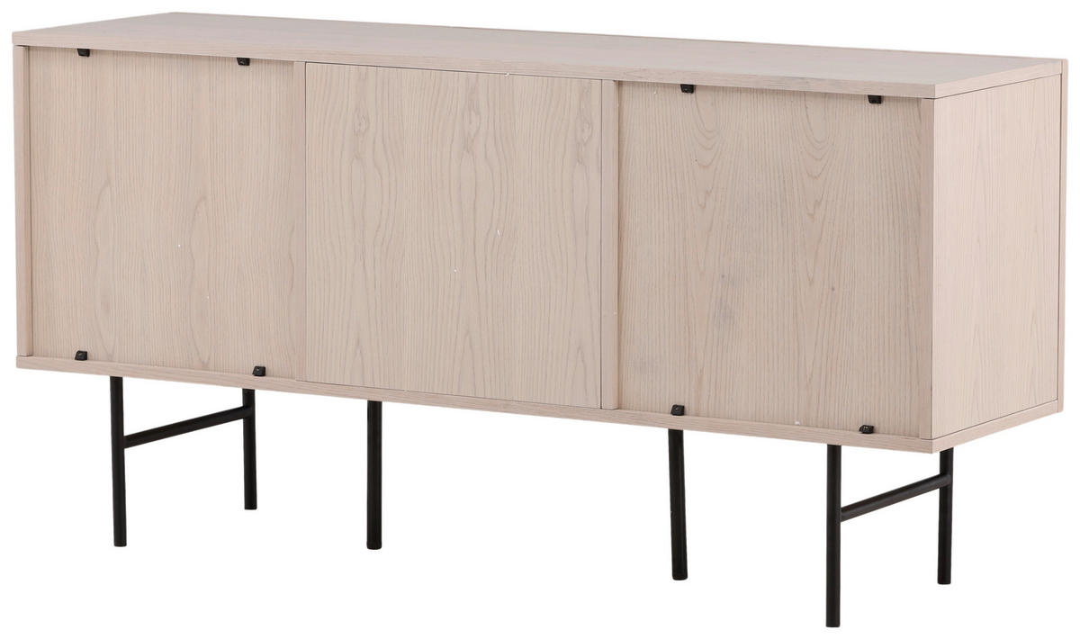 SIDEBOARD  in 150/75/42 cm  - Schwarz/Weiß, Design, Holz/Metall (150/75/42cm) - Livetastic