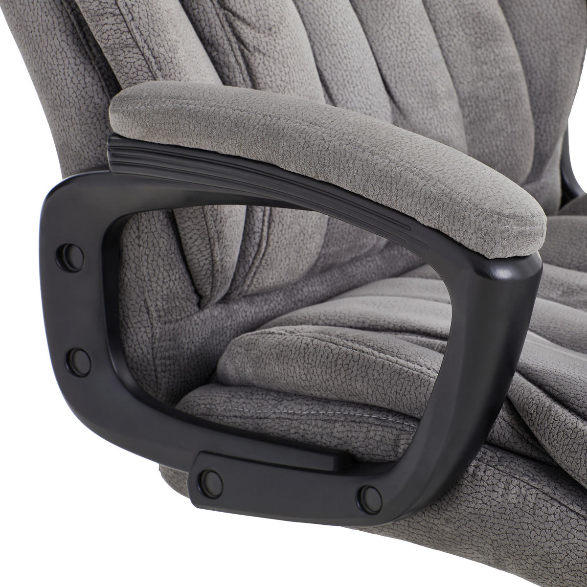 CHEFSESSEL Grau, Schwarz  - Schwarz/Grau, KONVENTIONELL, Kunststoff/Textil (68/113-121/68cm)