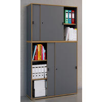 AKTENSCHRANK 100/183/37 cm  - Honigeiche/Anthrazit, Design, Holzwerkstoff (100/183/37cm) - MID.YOU