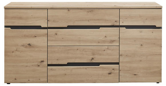 SIDEBOARD in 165/82/44 cm - Graphitfarben/Schwarz, Trend, Holzwerkstoff/Kunststoff (165/82/44cm) - Carryhome