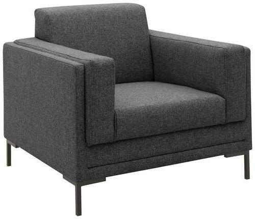 SESSEL in Webstoff Anthrazit - Anthrazit/Silberfarben, Design, Textil/Metall (97/82/90cm) - LOOKS by W.Joop