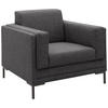 SESSEL Webstoff Anthrazit    - Anthrazit/Silberfarben, Design, Textil/Metall (97/82/90cm) - LOOKS by W.Joop