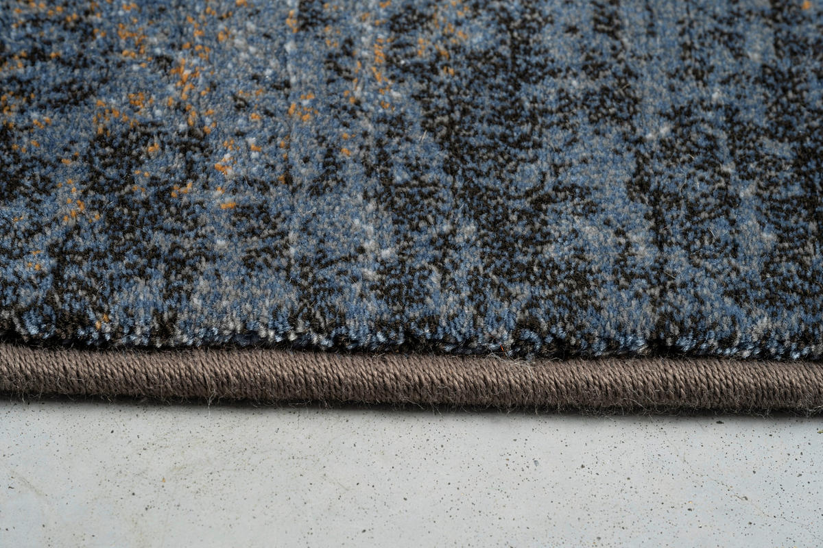 WEBTEPPICH  Wohnzimmer 200/290 cm Argentum Blau, Orange  - Blau/Orange, Design, Kunststoff/Textil (200/290cm) - Novel