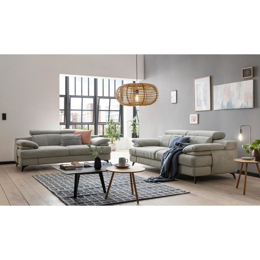 Thumbnail - Livetastic 3-Sitzer-Sofa, Beige, Textil, 225x80-98x104 cm, Made in EU, Rücken echt, Armteil links, rechts, Wohnzimmer, S...