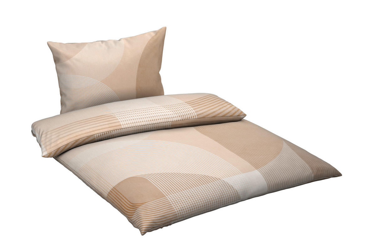 BETTWÄSCHE TANJA Satin 140/200 cm  - Beige, Design, Textil (140/200cm) - Novel