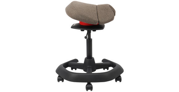 BÜROHOCKER 58/85/50 cm  - Schwarz/Grau, Design, Kunststoff/Textil (58/85/50cm) - Novel