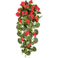 KUNSTPFLANZE Geranie 80 cm  - Rot/Grün, Design, Kunststoff (80cm) - P & B