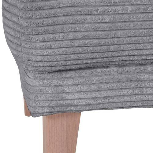 SITZBANK 170/83/70 cm Cord Anthrazit, Eichefarben, Hellgrau Holz - Eichefarben/Anthrazit, Design, Holz/Textil (170/83/70cm) - Landscape