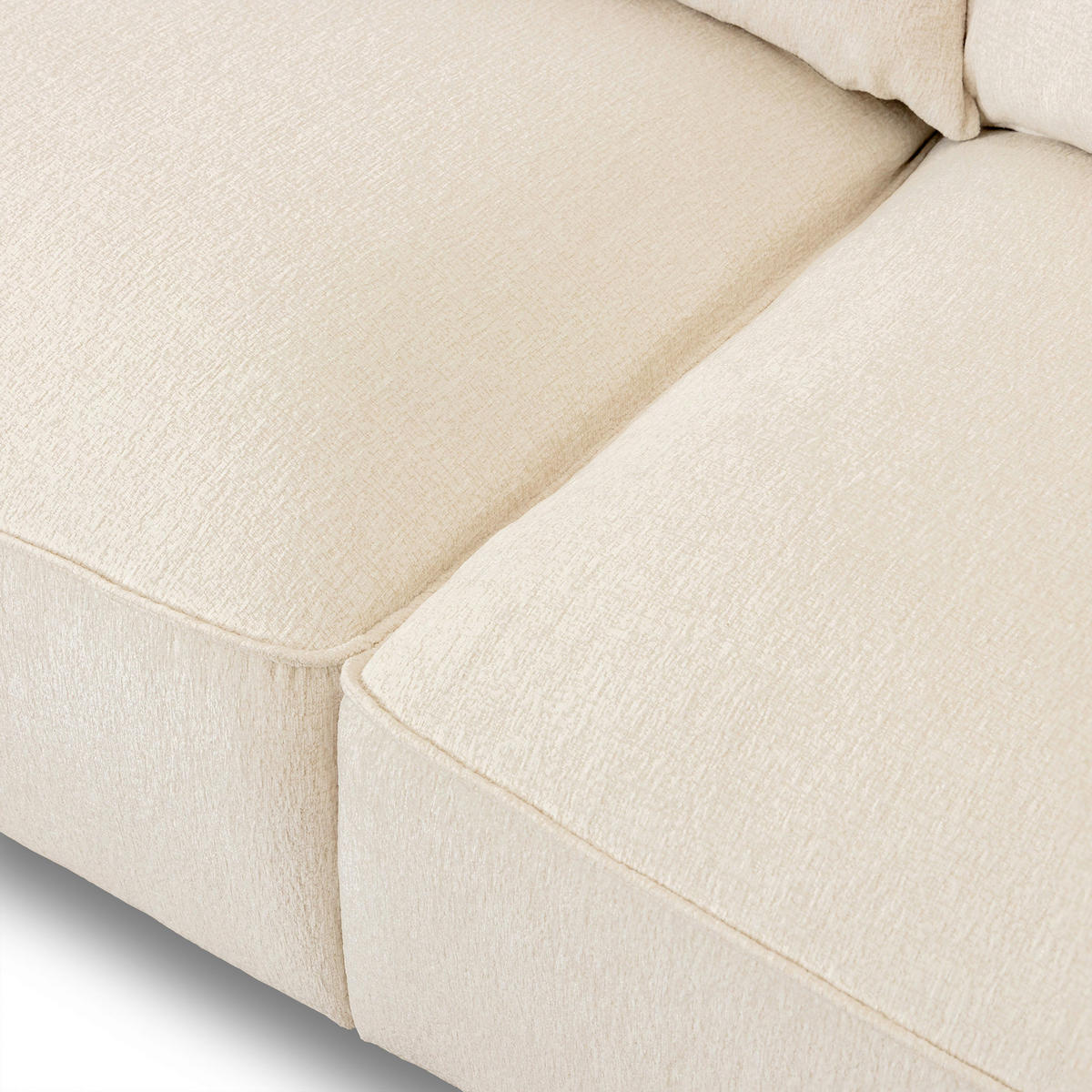 3-SITS SOFFA i cremefärgad  - svart/cremefärgad, Basics, metall/trä (220/88/108cm) - Pure Home Comfort