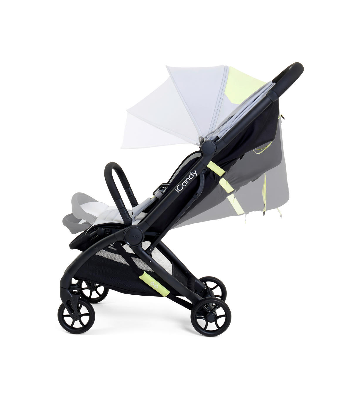 KIŠOBRAN KOLICA  PIP  - svijetlo siva/crna, Basics, tekstil/metal (104.5/44/67cm) - ICANDY