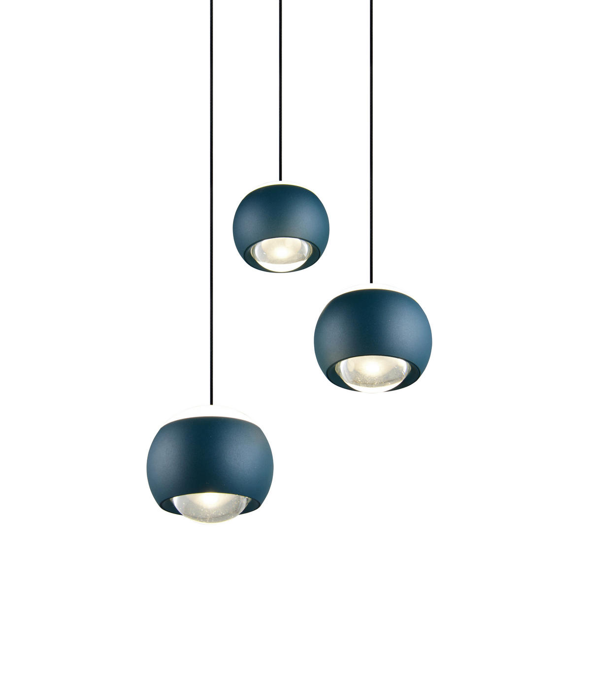 LED-PENDELLEUCHTE Cannon 25/195 cm  - Blau, Design, Metall (25/195cm) - Musterring