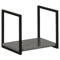 BADEZIMMERREGAL 33/28/28 cm  - Schwarz/Grau, MODERN, Holzwerkstoff/Metall (33/28/28cm) - MID.YOU