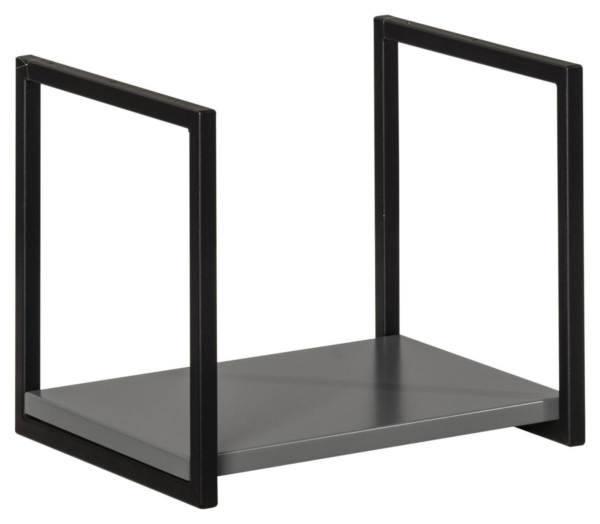 BADEZIMMERREGAL 33/28/28 cm  - Schwarz/Grau, MODERN, Holzwerkstoff/Metall (33/28/28cm) - MID.YOU