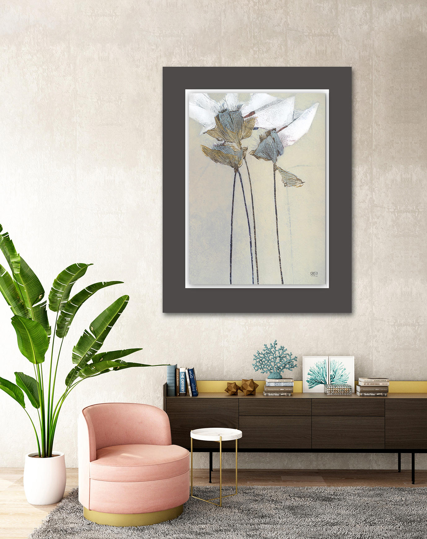 BILD Karola Mittelstaedt  Blumen Anemone  - Multicolor, Basics, Holzwerkstoff/Kunststoff (50/65cm) - Wiedemann