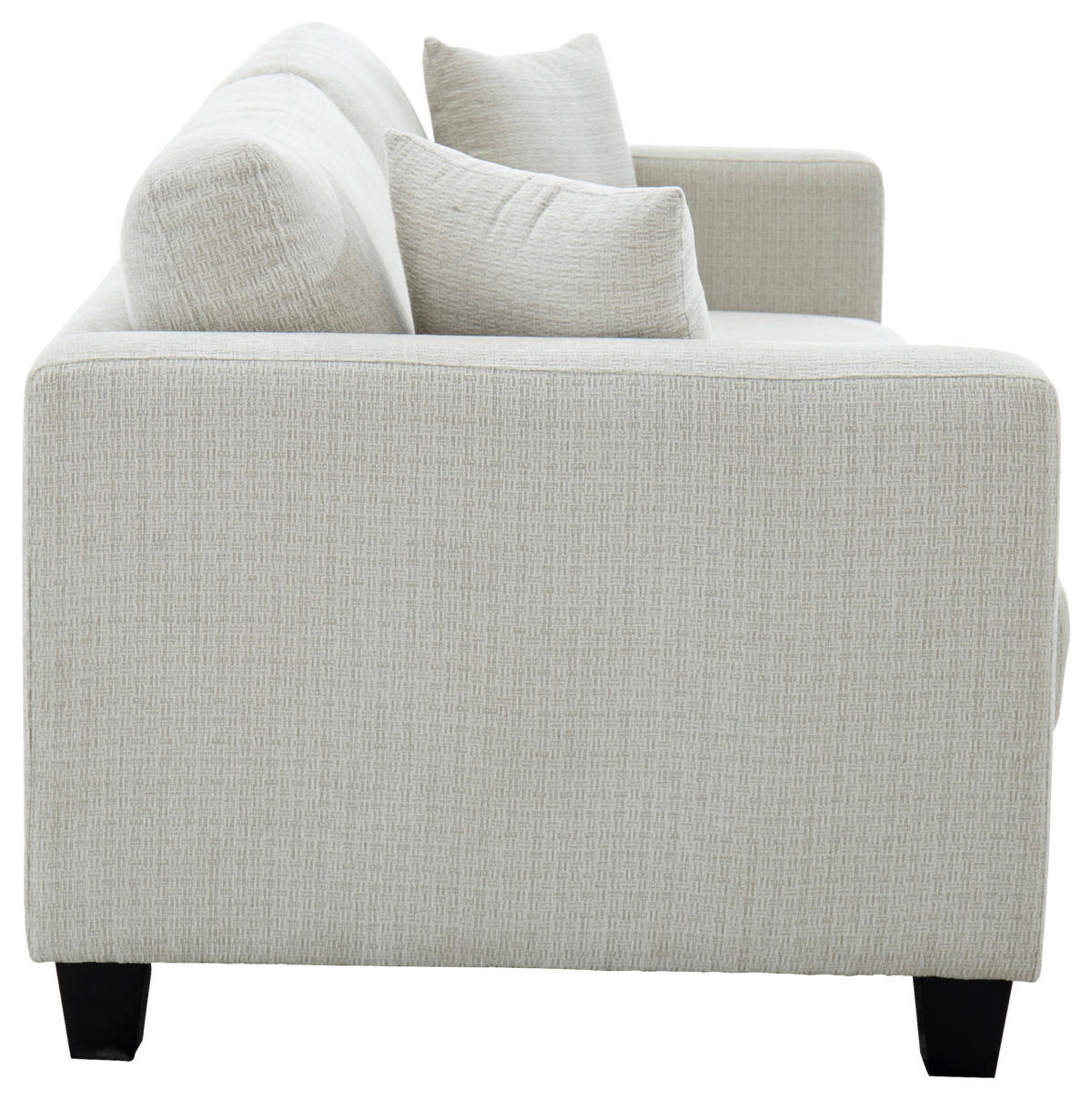 SCHLAFSOFA NOLA in Leinenoptik Beige  - Beige/Schwarz, Design, Holz/Textil (220,5/86/96cm) - Livetastic