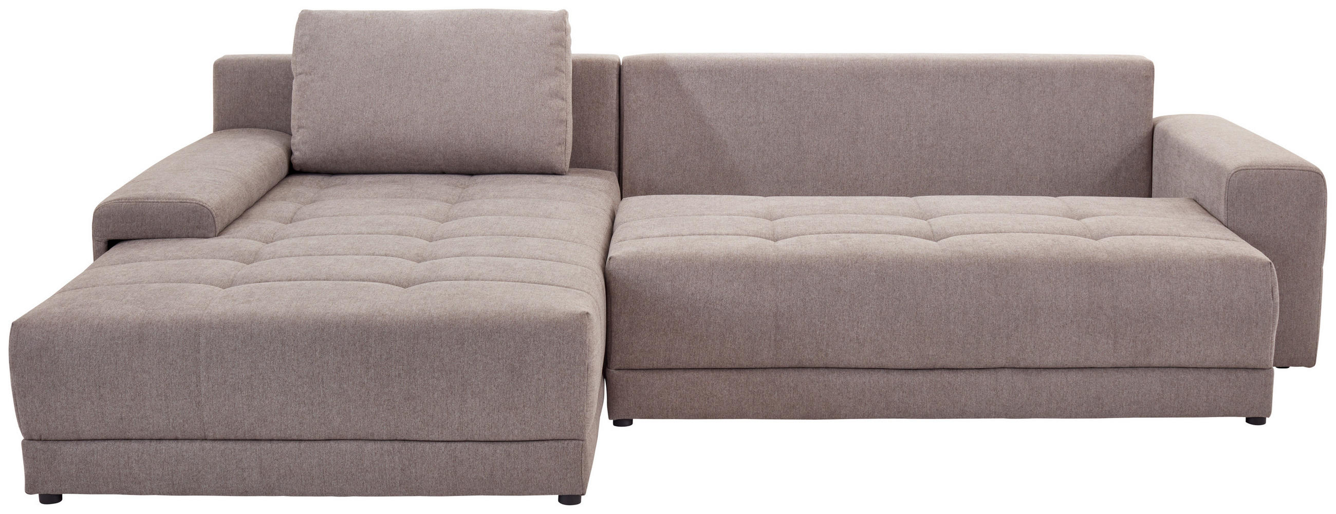 ECKSOFA Grau Webstoff  - Schwarz/Grau, MODERN, Kunststoff/Textil (213/308cm) - MID.YOU