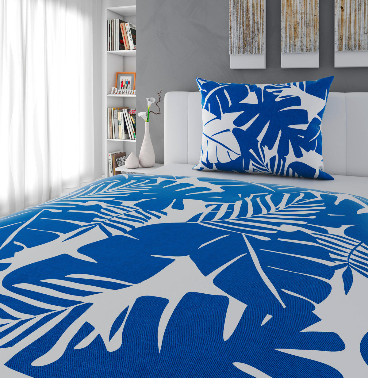 POSTEĽNÁ BIELIZEŇ, renforcé, modrá, 140/200 cm - modrá, textil (140/200cm) - Esposa