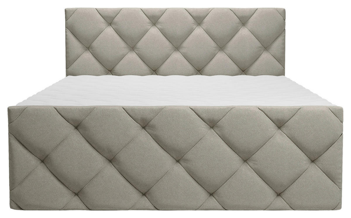 BOXBETT 140/200 cm  in Greige  - Greige/Schwarz, KONVENTIONELL, Kunststoff/Textil (140/200cm) - Carryhome