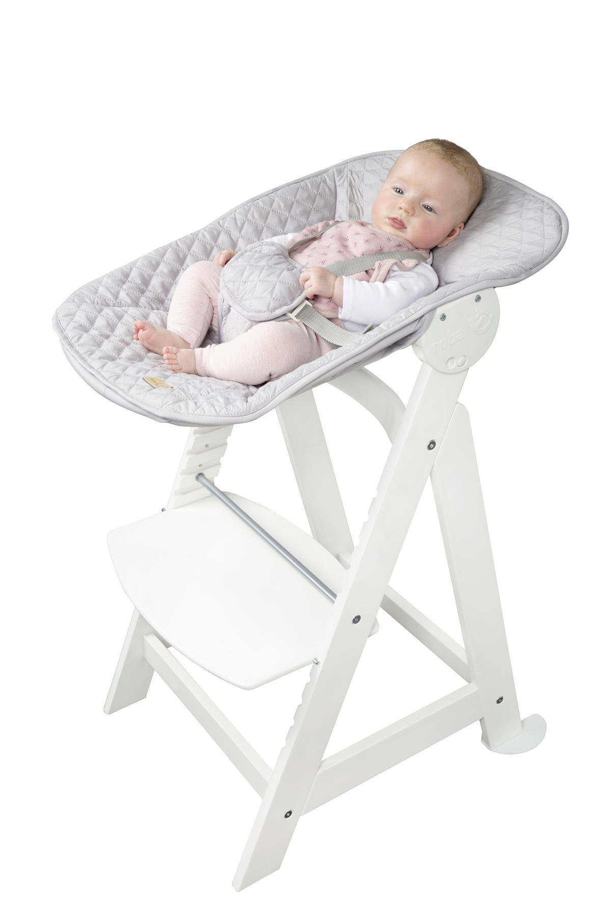 HOCHSTUHL roba Style BornUp Grau, Silberfarben, Weiß Grau/Weiß  - Silberfarben/Weiß, Basics, Holzwerkstoff/Textil (52/94/66,5cm) - Roba