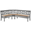 ECKBANK 213/170 cm Grau, Laugenfarbig Kiefer massiv   - Laugenfarbig/Grau, ROMANTIK / LANDHAUS, Holz (213/170cm) - Boxxx