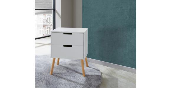 NACHTSCHRANK 40/60/30 cm Kiefer massiv  - Naturfarben/Weiß, Design, Holz/Holzwerkstoff (40/60/30cm) - Xora