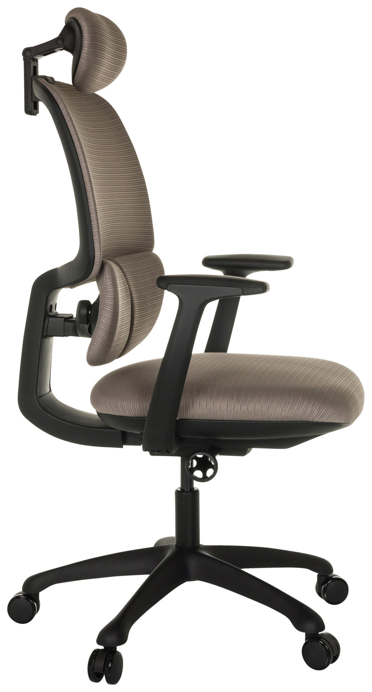 OTOČNÁ ŽIDLE, síťovina, šedá - šedá/černá, Moderní, textil/plast (66/114 - 129/67,5cm) - MID.YOU