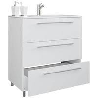 WASCHTISCHKOMBI 80 cm  - Weiss/Alufarben, Modern, Keramik/Holzwerkstoff (80cm) - MID.YOU