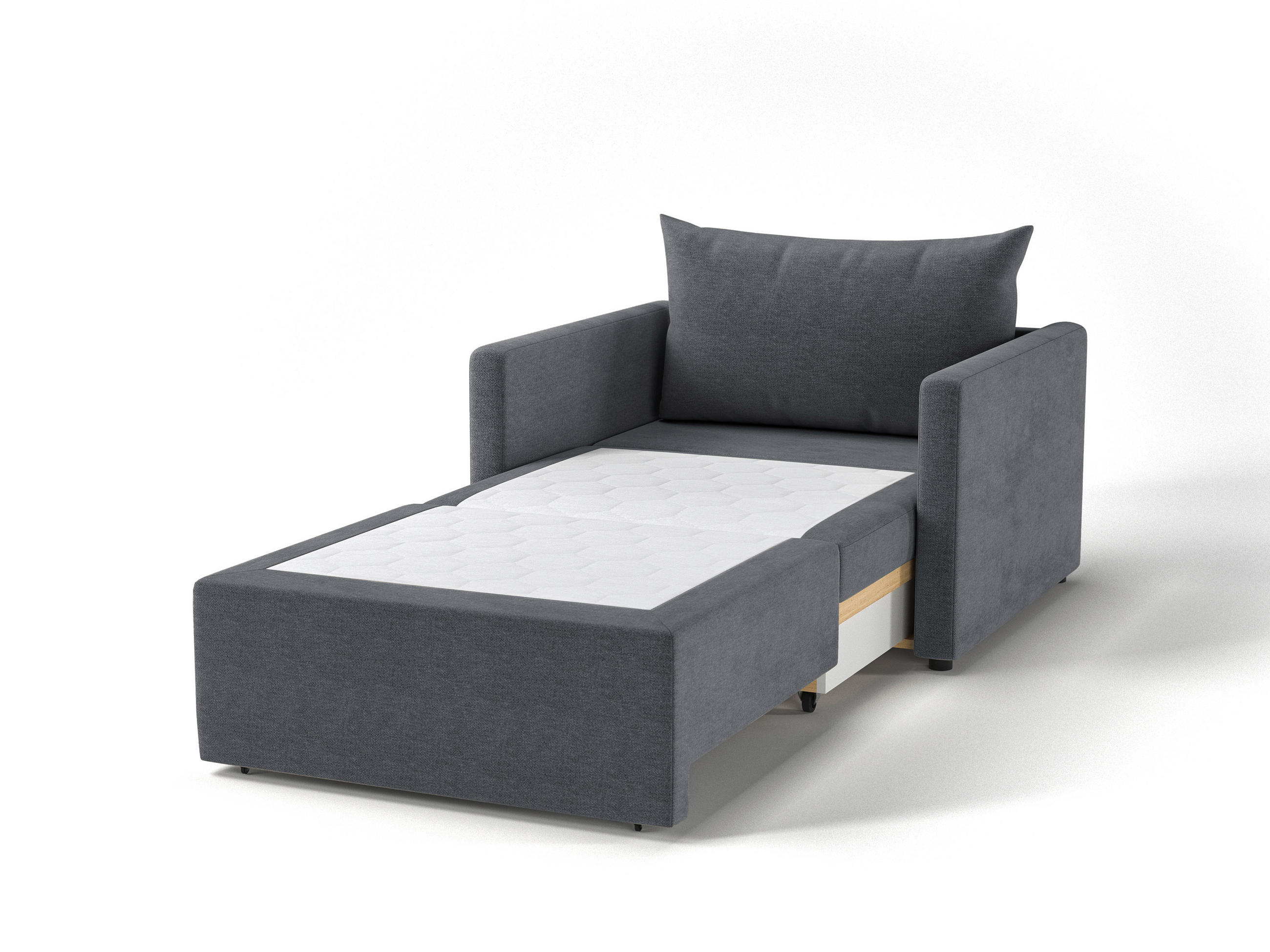 Thumbnail - Mid.you Schlafsessel Cologne, Dunkelgrau, Textil, 92x89x103 cm, Made in EU, Liegefunktion, gepolsterte Armlehnen, Wohnzi...