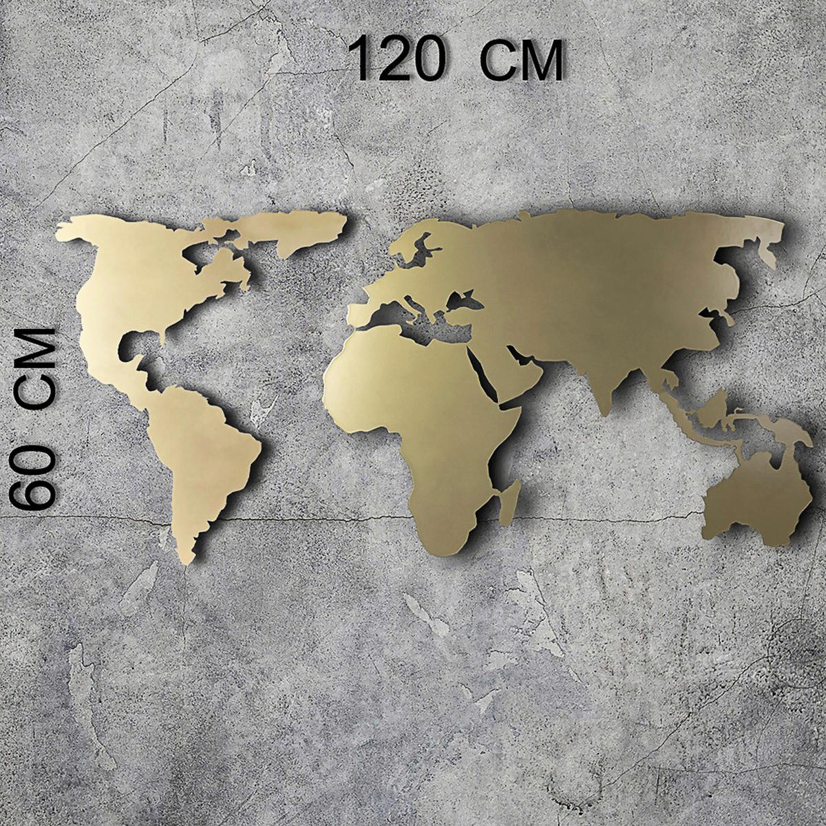 METALLBILD  - Goldfarben, Basics, Metall (60/120cm)