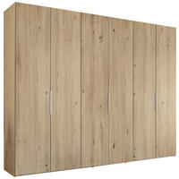 DREHTÜRENSCHRANK inkl. Zubehör 298/240/63 cm,  in Eiche Artisan, 6 Tür(en)  - Alufarben/Eiche Artisan, Design, Holzwerkstoff/Metall (298/240/63cm) - Dieter Knoll