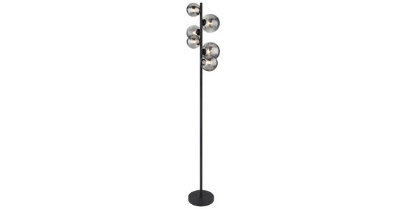 LED-STEHLEUCHTE 28,5/155 cm    - Schwarz, Design, Glas/Metall (28,5/155cm) - Dieter Knoll