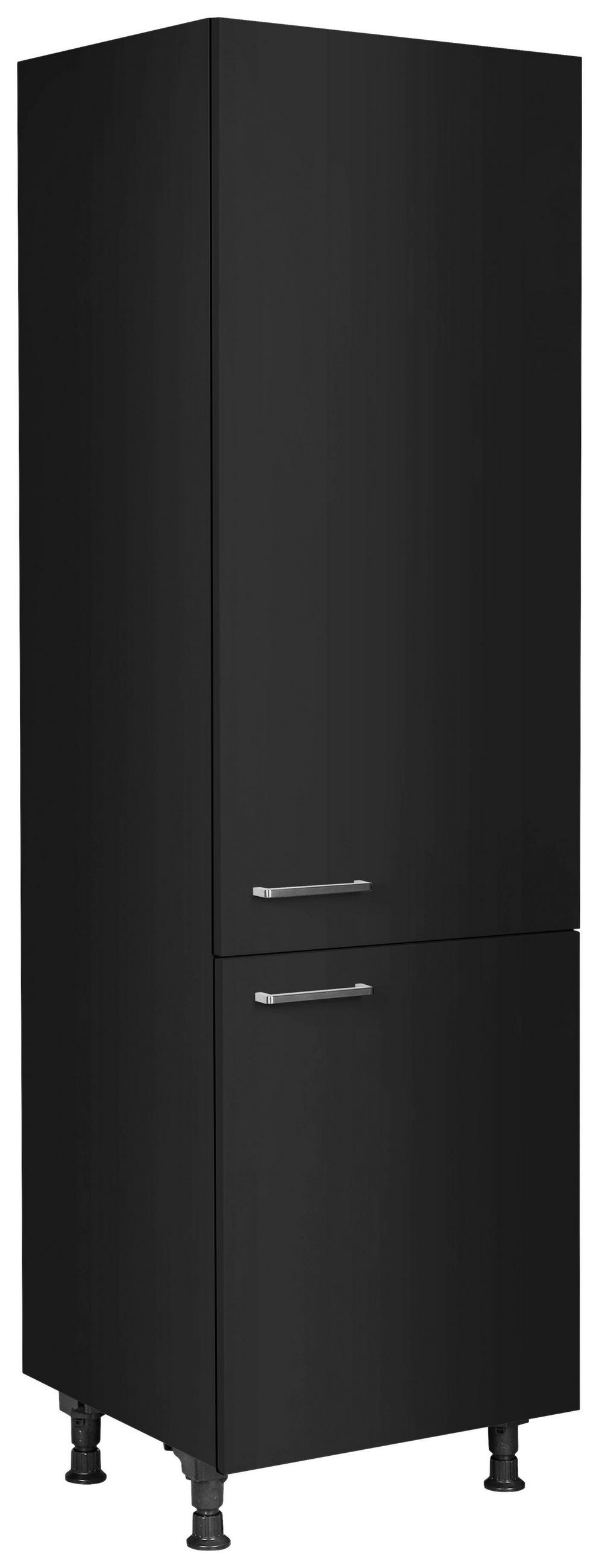 GERÄTEUMBAUSCHRANK 60/216,6/58 cm  Schwarz  - Edelstahlfarben/Schwarz, Modern, Holzwerkstoff/Metall (60/216,6/58cm) - Nobilia