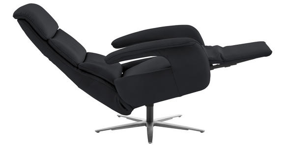 RELAXSESSEL in Leder Anthrazit  - Edelstahlfarben/Anthrazit, Design, Leder/Metall (76/119/86cm) - Dieter Knoll