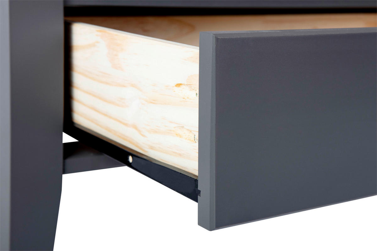 COUCHTISCH Kiefer massiv 75/75/45 cm quadratisch Grau  - Grau, Basics, Glas/Holz (75/75/45cm) - MID.YOU